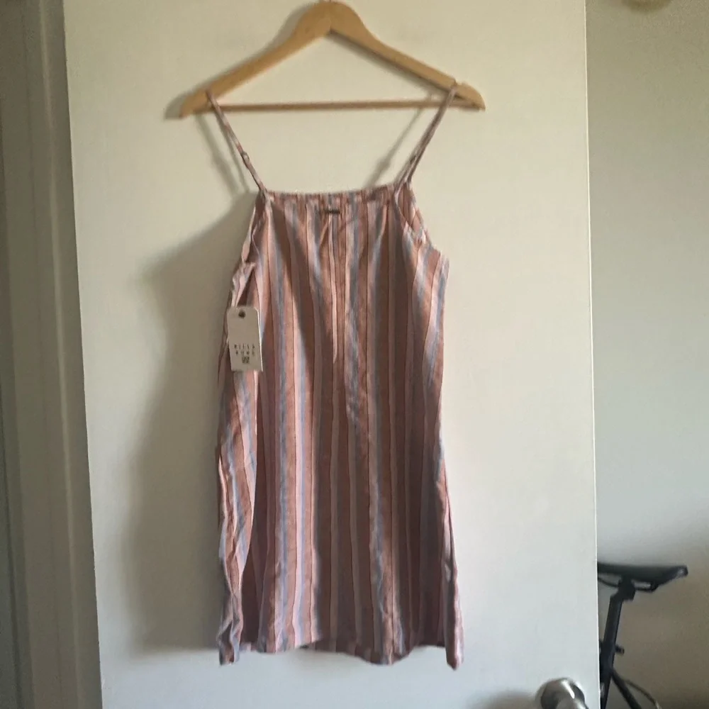 NWT Billabong Striped Beach Classic Front Pocket Mini Dress size Small - Picture 4 of 10